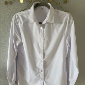 Classic White Button-Up Shirt
